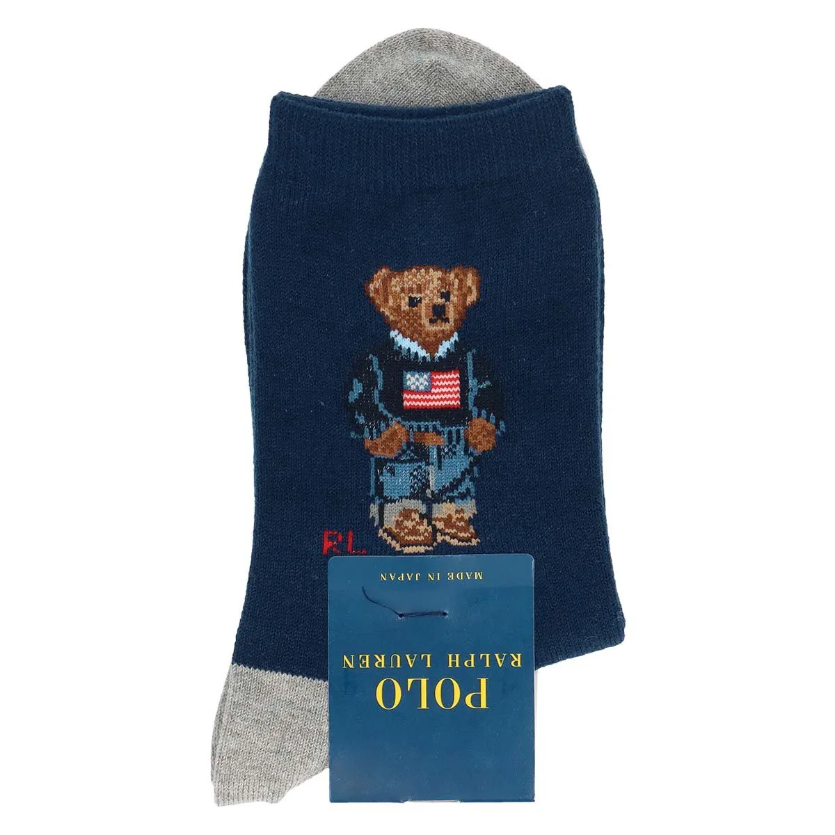 Детские носки RL I&T Americana Bear Crew Socks Polo Ralph Lauren, 68. Navy