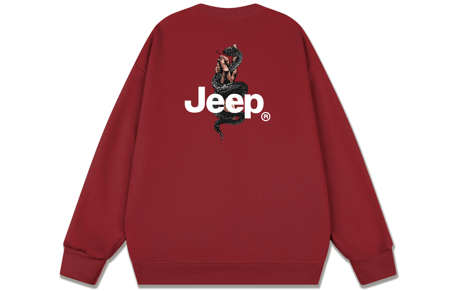 

Свитшот Unisex Crew Neck Moderate Regular Jeep, burgundy