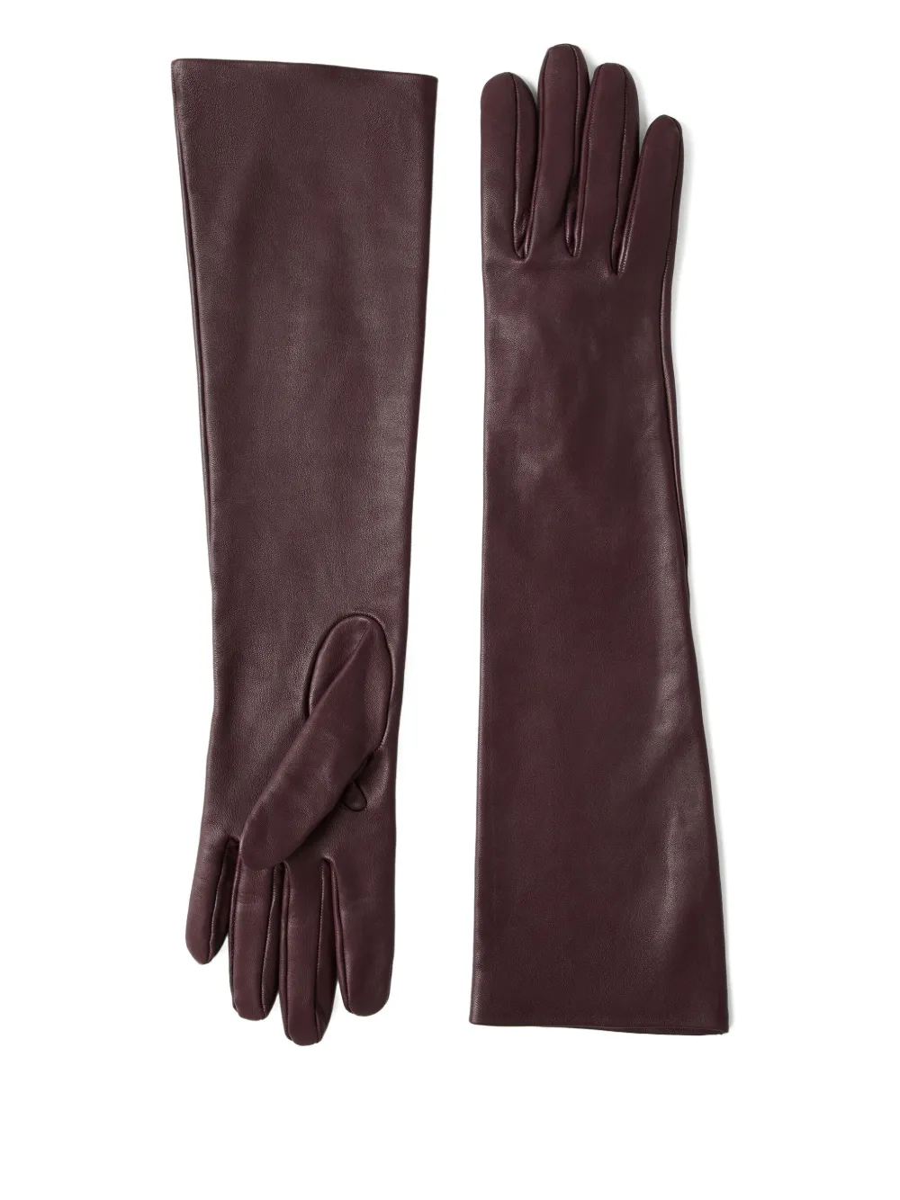 

Длинные кожаные перчатки Brunello Cucinelli, красный