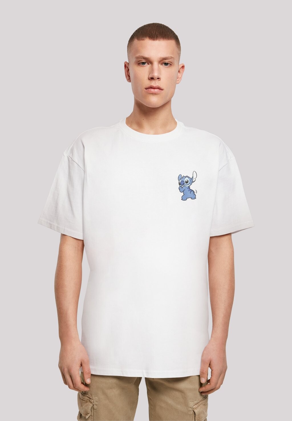

Футболка с принтом DISNEY LILO AND STITCH STITCH BACKSIDE BREAST PRINT F4NT4STIC, цвет white