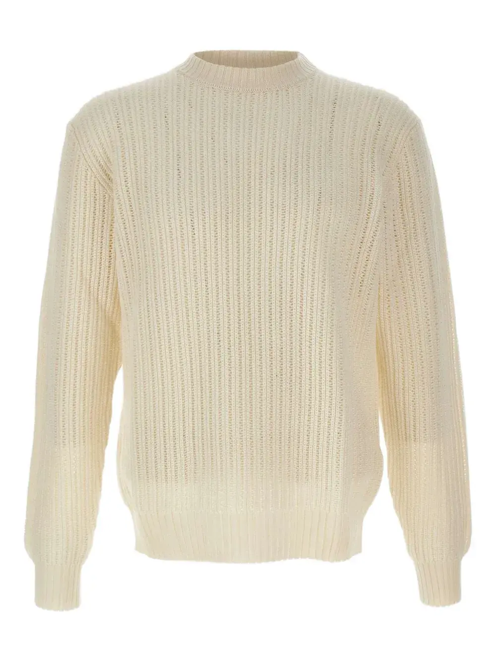 

Вязаный крючком свитер с круглым вырезом Filippo De Laurentiis, нейтральный