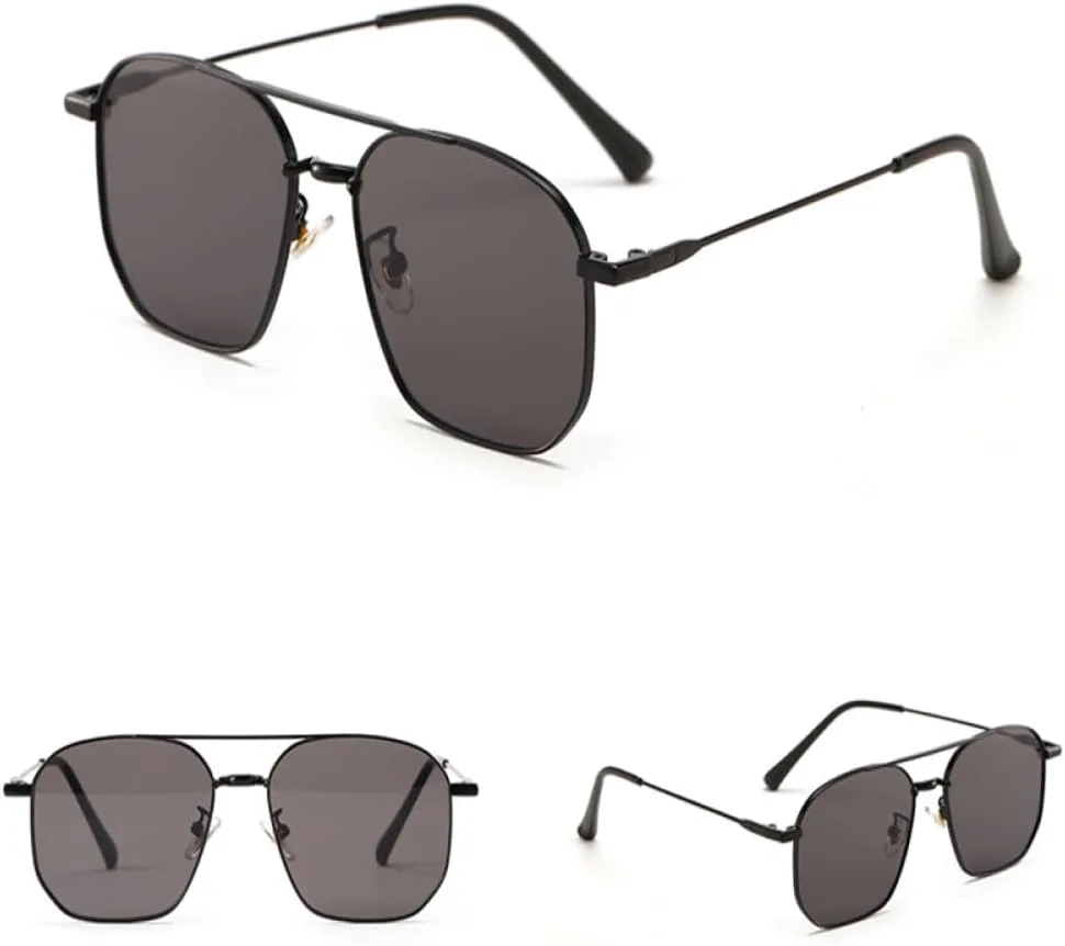 

Солнцезащитные очки LVTFCO оранжевого цвета для женщин, с двойной перемычкой, металлические очки для мужчин, популярные золотисто-черные оправы, Silver With Blue