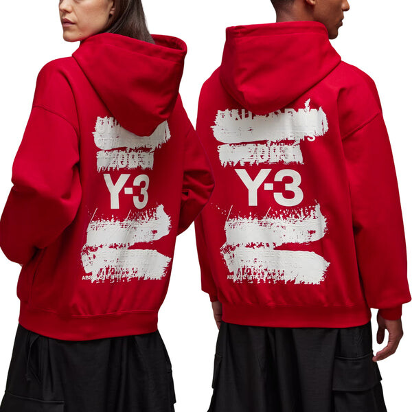 Толстовка y-3 graphic hoodie 'red' Adidas, красный — фото 2