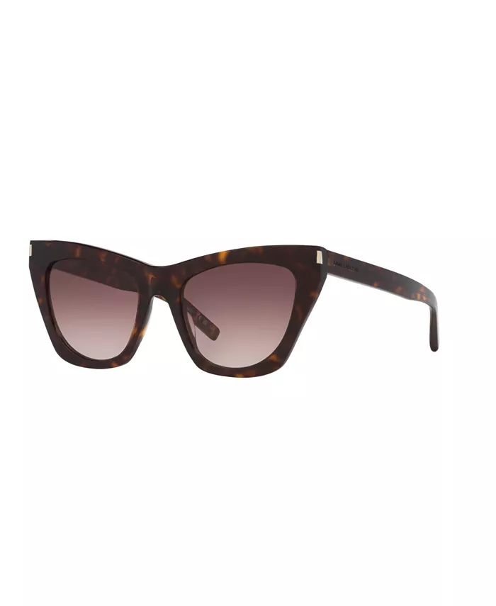 

Женские солнцезащитные очки «кошачий глаз», SL 214 Kate YS000091 Saint Laurent, коричневый