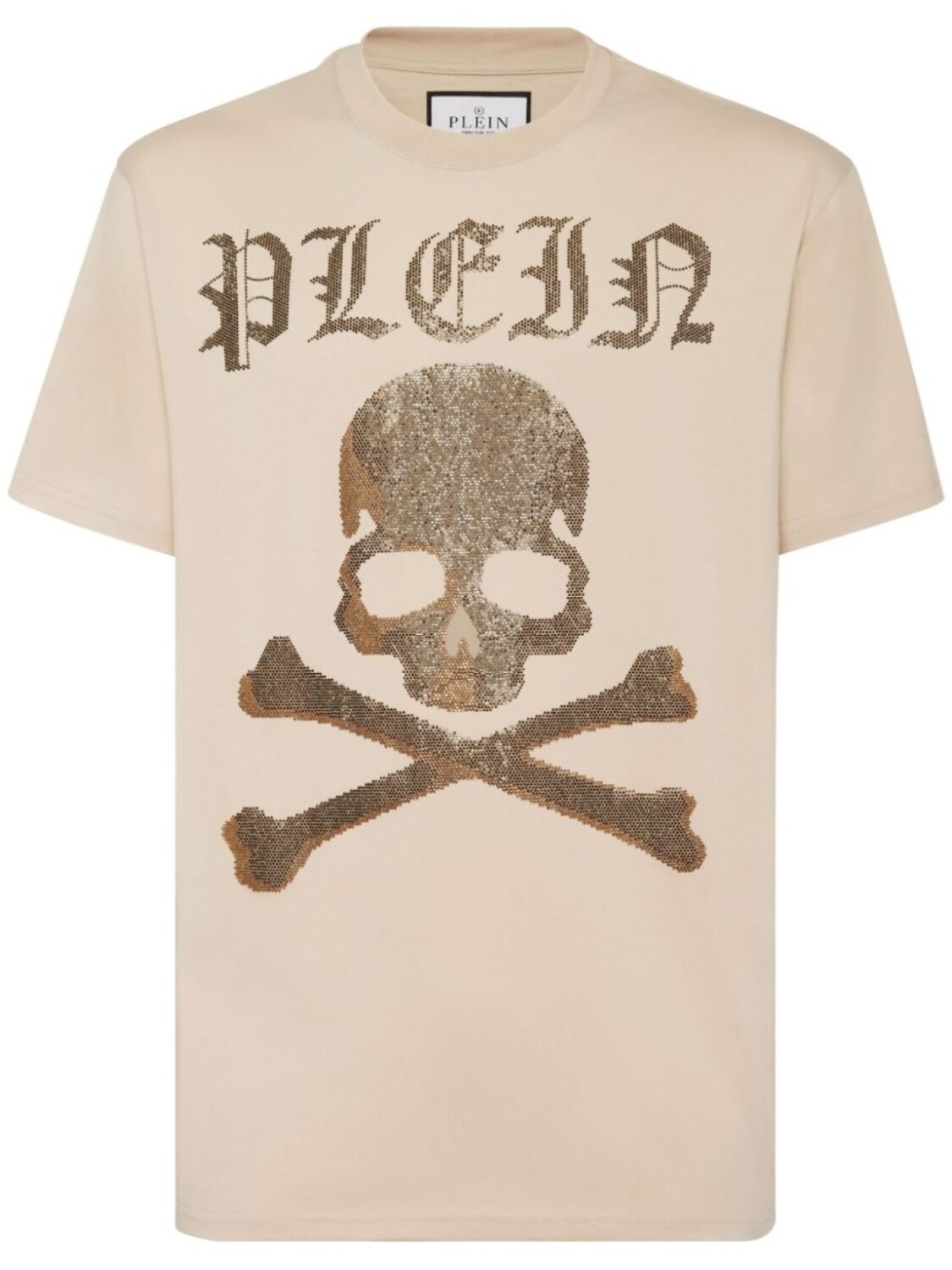 

Philipp Plein футболка Strass Skull & Bones, нейтральный цвет