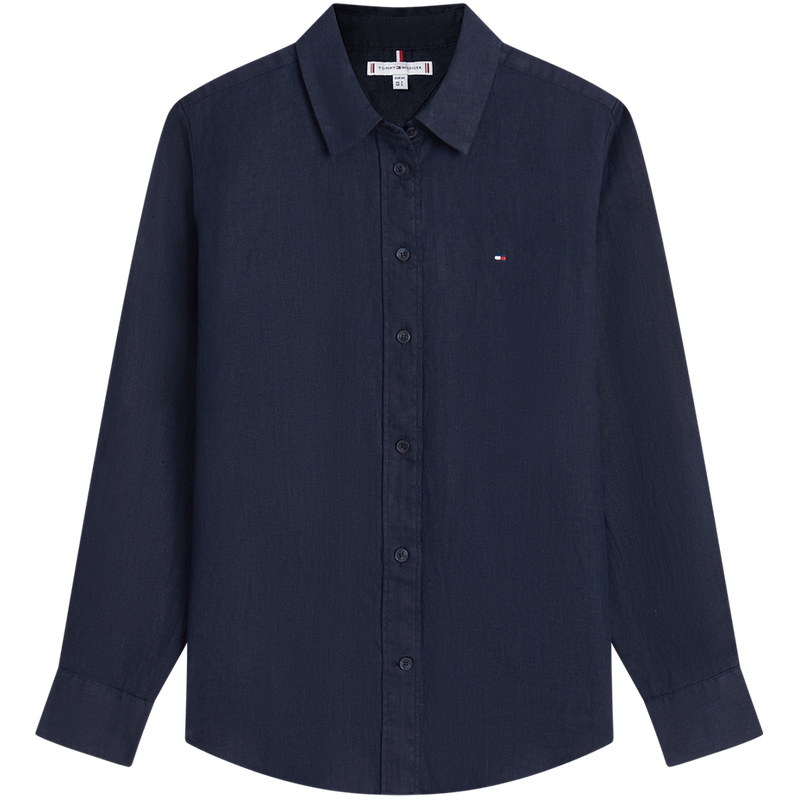 Рубашка женская с лацканом Lapel Moderate Tommy Hilfiger, белый ycf — фото 3