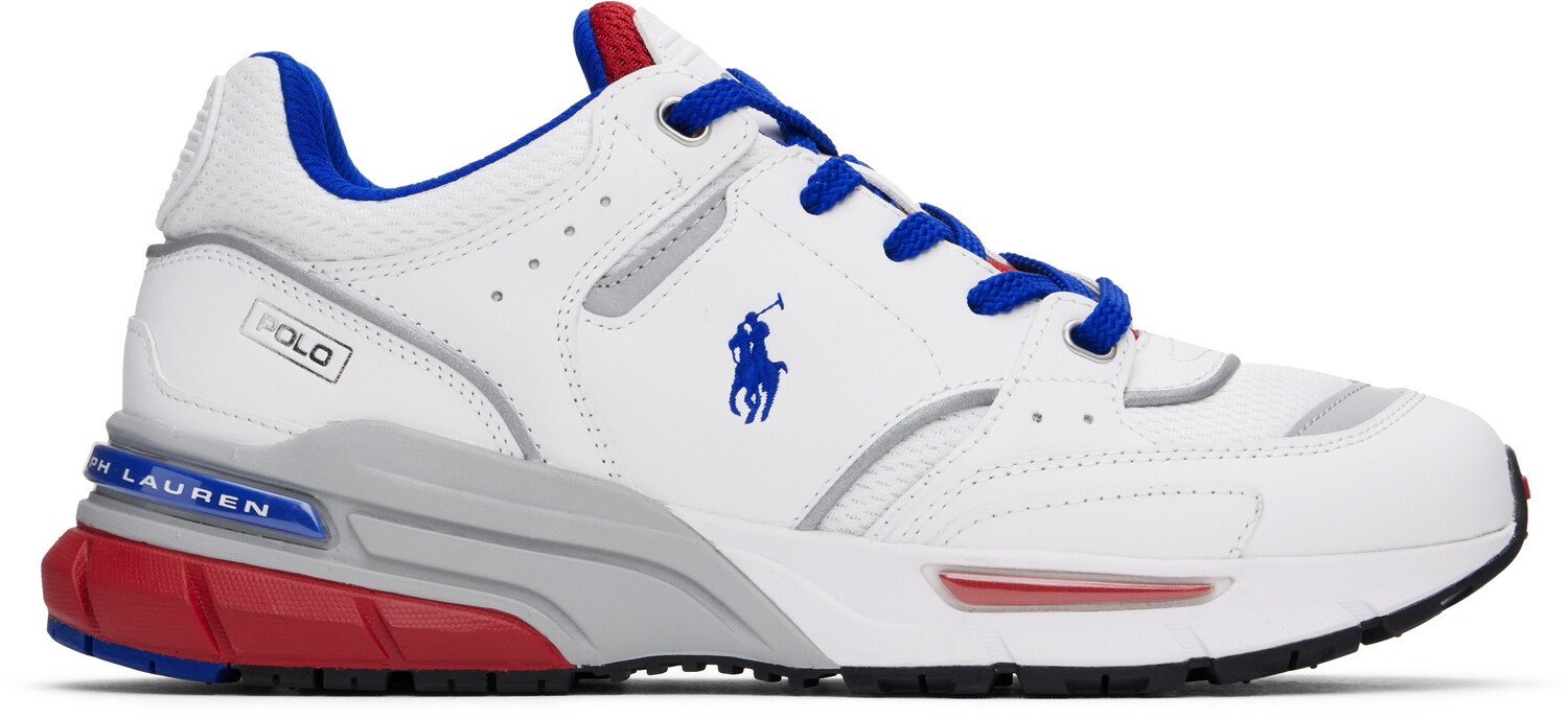 

Кроссовки Trackster 200 белого и красного цвета Polo Ralph Lauren