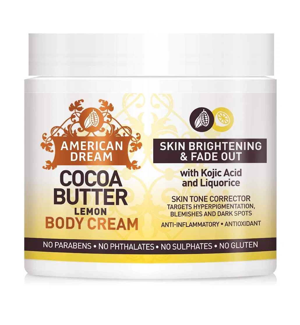 Крем для тела American Dream Lemon Cocoa Butter для осветления кожи 16 унций American Dream