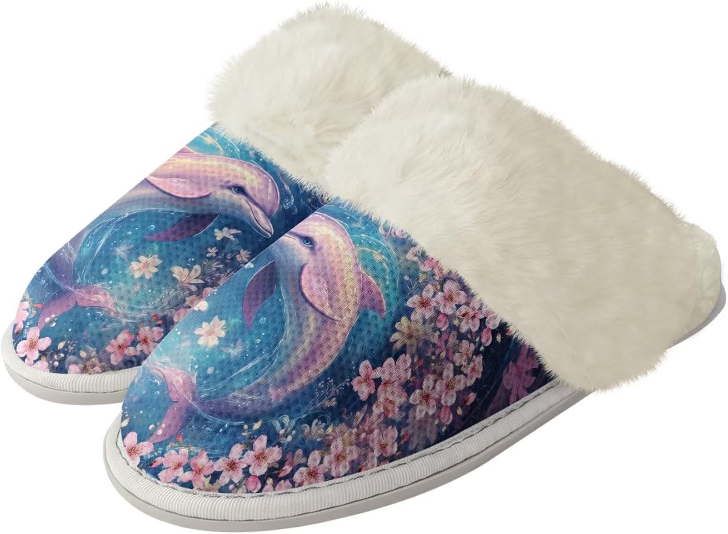

Женские и мужские забавные пушистые тапочки с животными для пары, противоскользящие домашние туфли с резиновой подошвой, уютные Xixirimido, вишневый