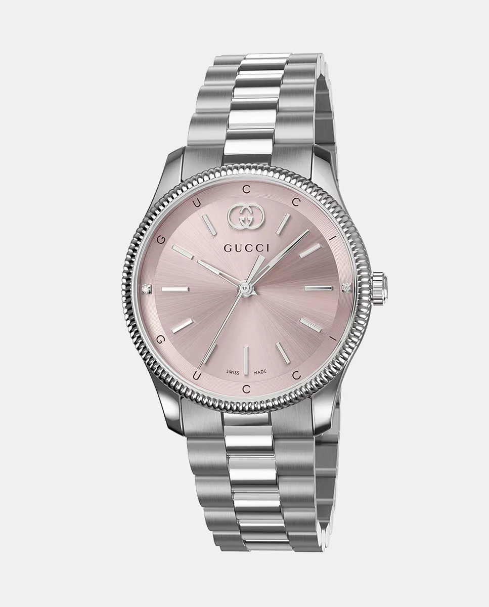 

G-Timeless YA1265061 стальные женские часы Gucci, серебрянный