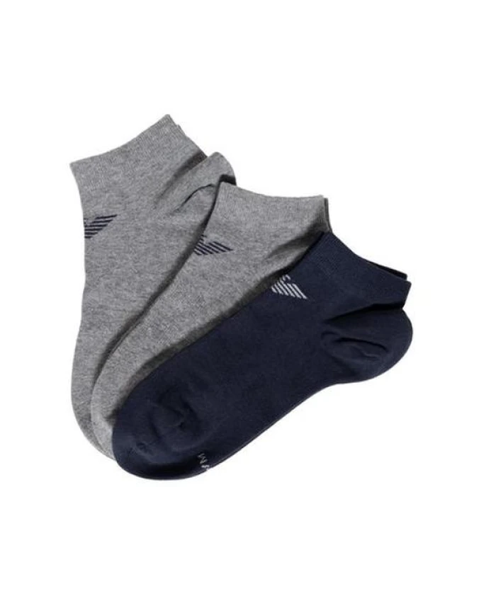 

Синие хлопковые короткие носки Emporio Armani, мультиколор