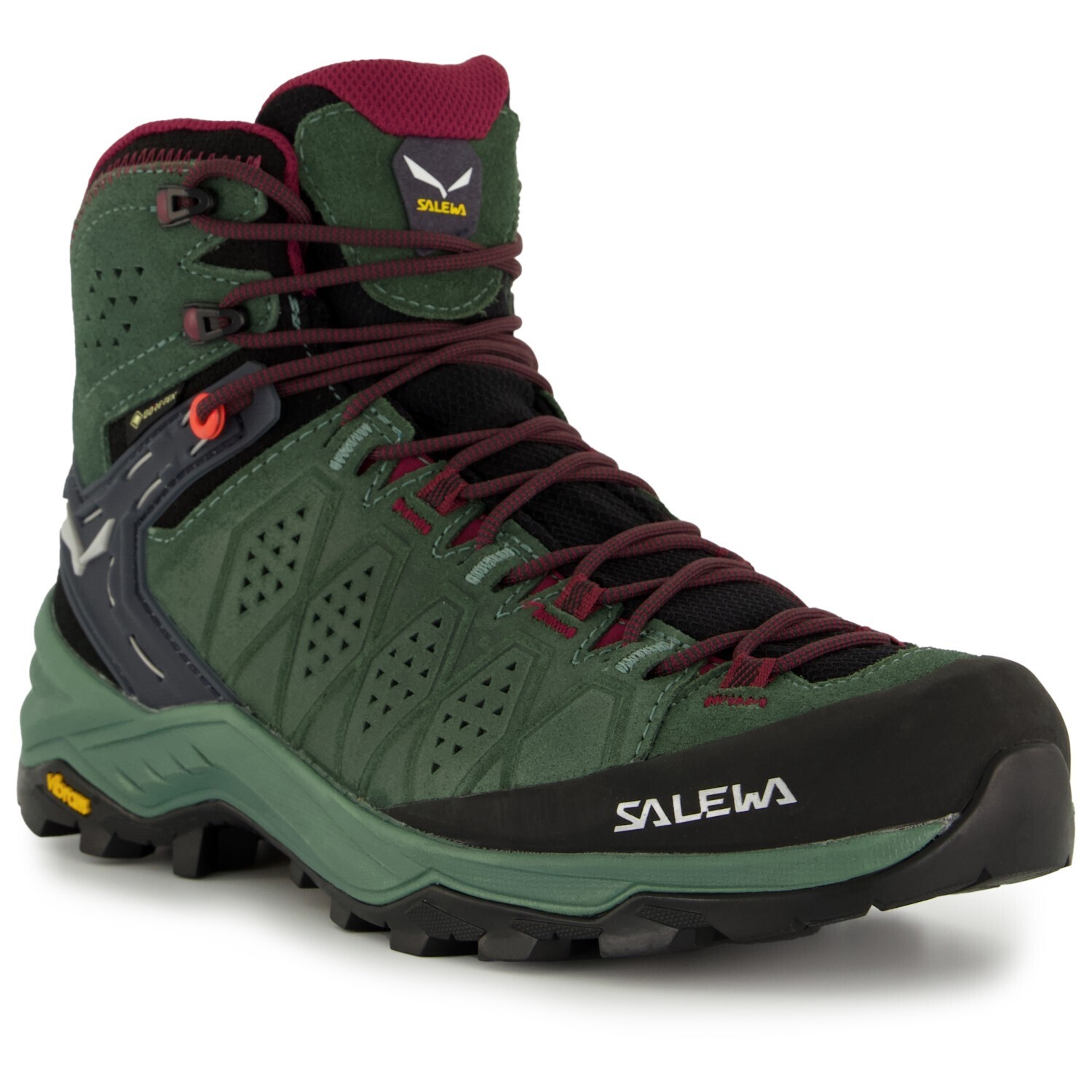 Ботинки для прогулки Salewa Women's Alp Trainer 2 Mid GTX, цвет Duck Green/Rhododendon — фото 2