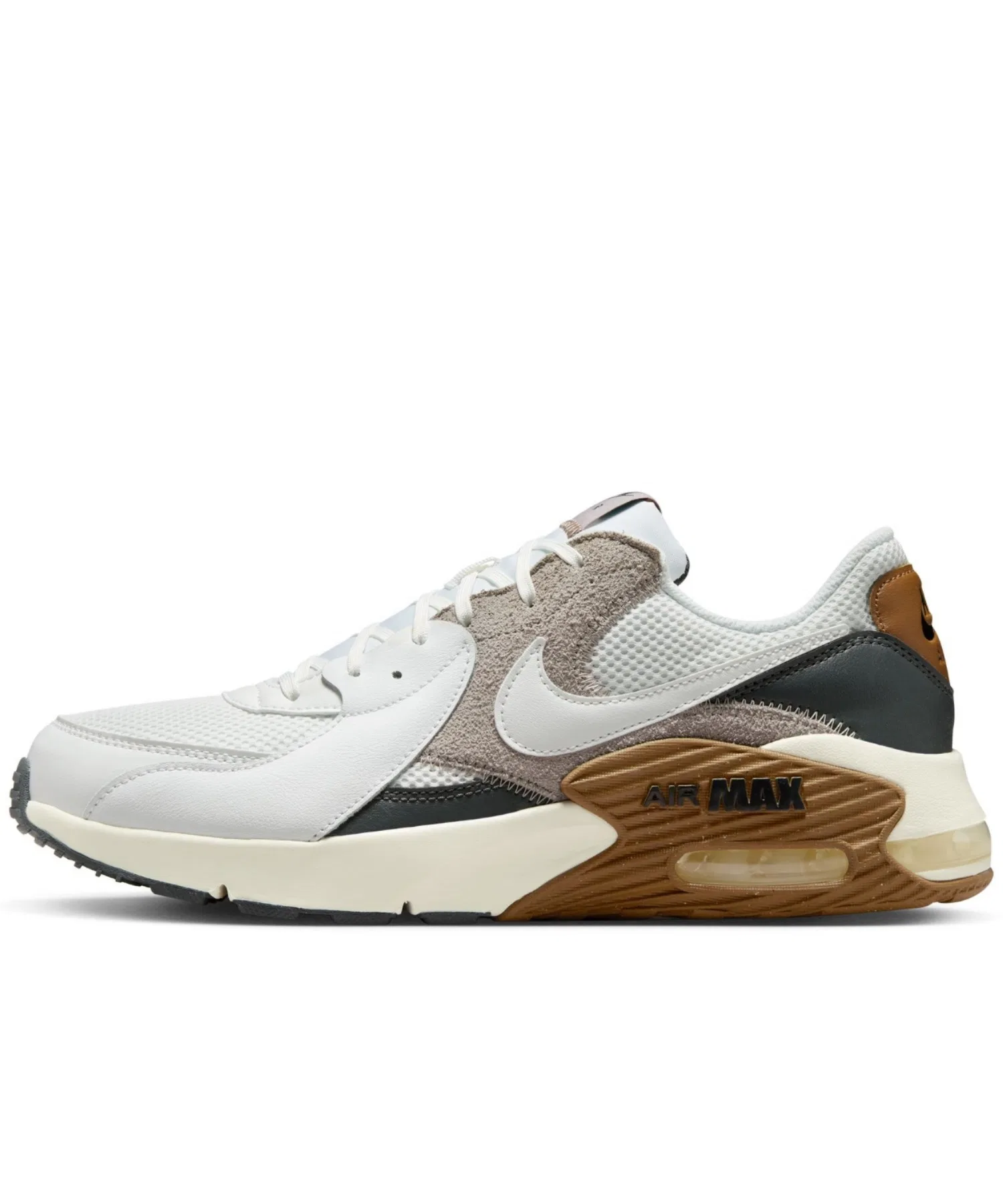 Унисекс кроссовки Nike Air Max Excee с кожаными вставками бежевые