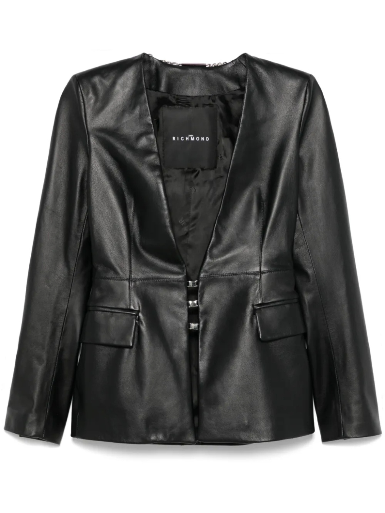 

John Richmond кожаная куртка, черный