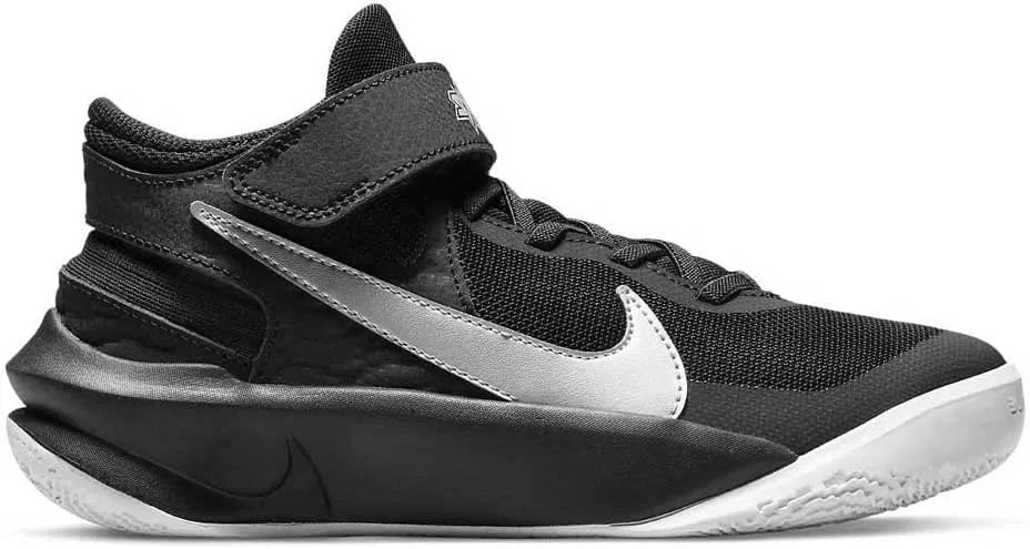Кроссовки Nike Jungen Nike Team Hustle D 10 Flyease, Black Metallic Silver Volt White — фото 2