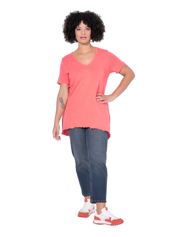 

Angel of Style Футболка кораллового цвета, Красный, Angel of Style Футболка кораллового цвета