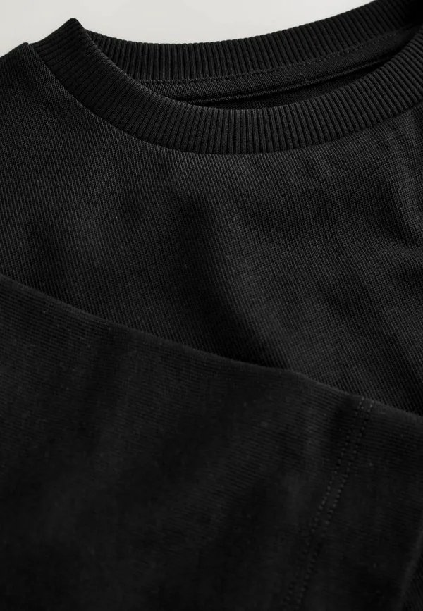 Свободная, плотная, базовая футболка свободного кроя Next, Black — фото 2