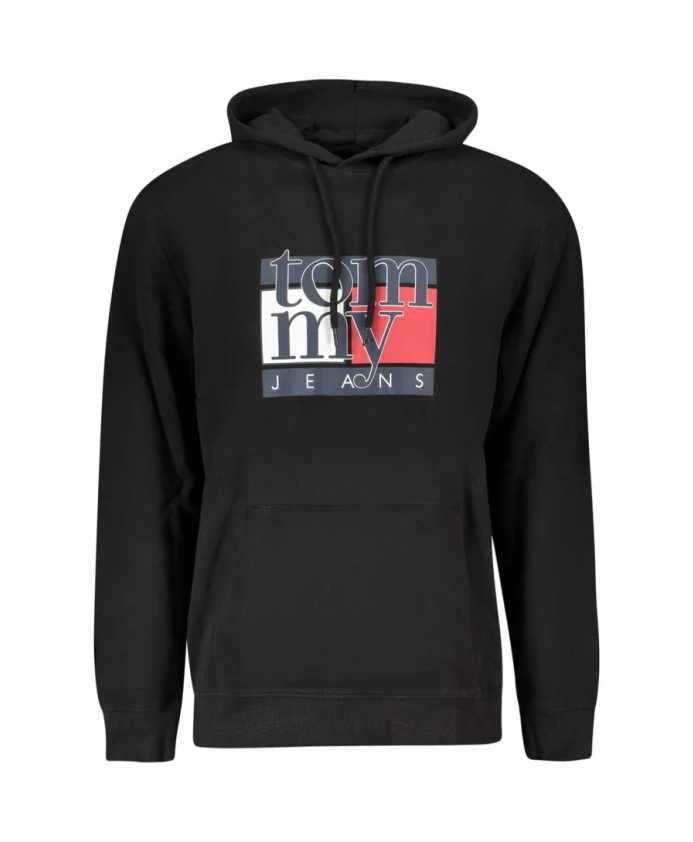 

Черный мужской хлопковый свитер Tommy Hilfiger, черный