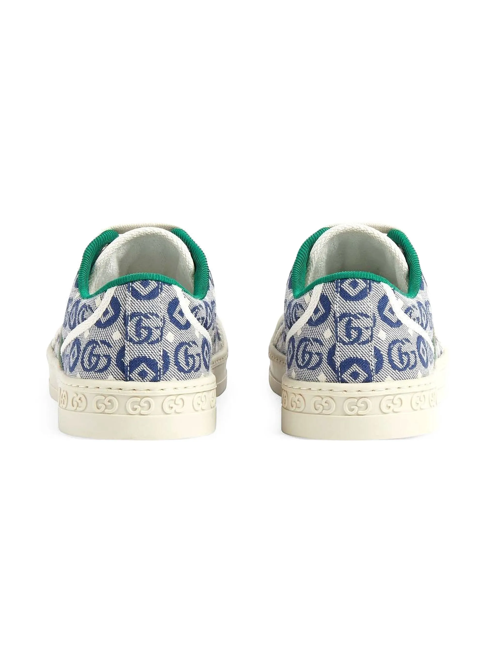 Кеды 1977 Tennis с жаккардовым принтом Gucci Kids, синий — фото 3