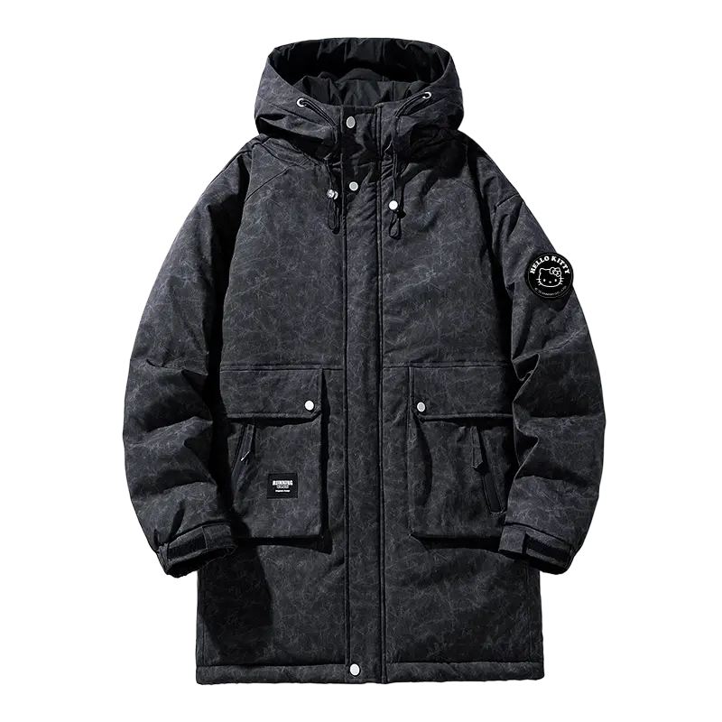 

Hello Kitty Hello Kitty SS25 Пуховая куртка-пальто унисекс Sanrio, черный