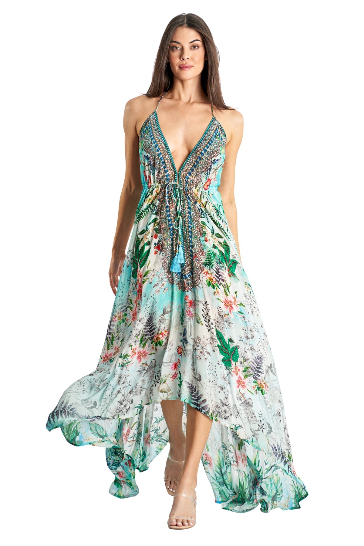 

Платье макси с бретелью через шею Taormina La Moda Clothing, цвет multi