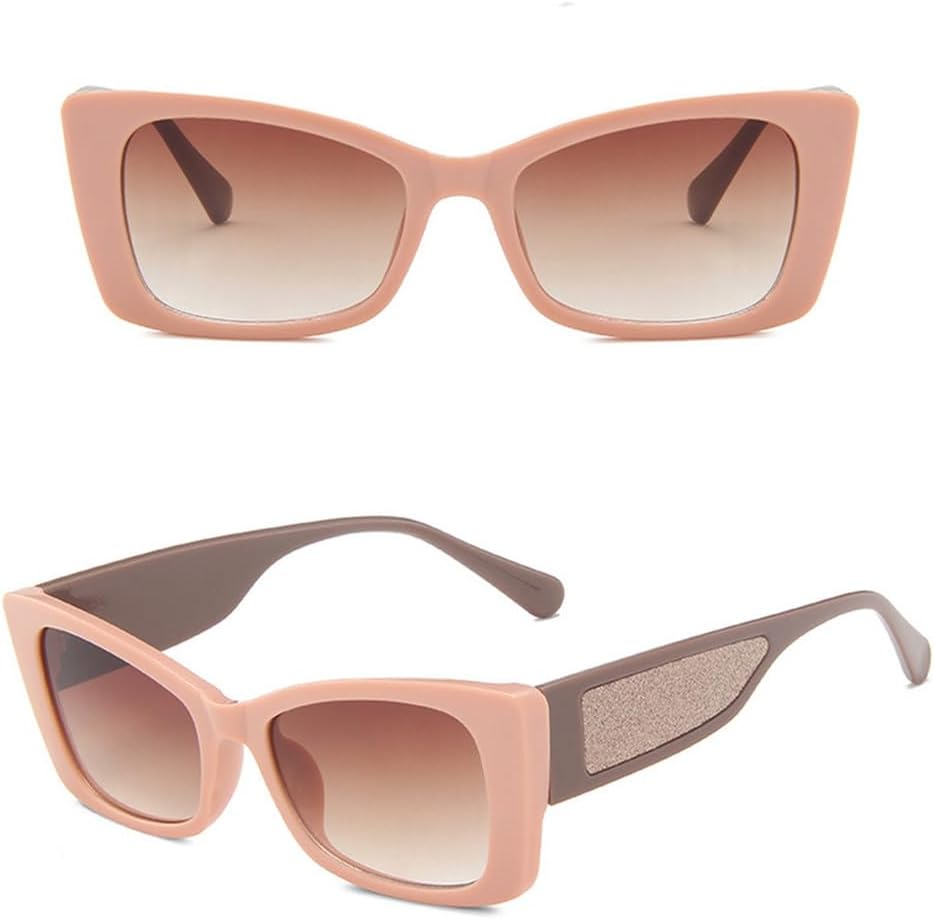 

Солнцезащитные очки в модном стиле 2027 года для женщин, с широкими дужками, контрастные солнцезащитные очки для мужчин, розовый градиентный чайный оттенок MTZJH, One Color