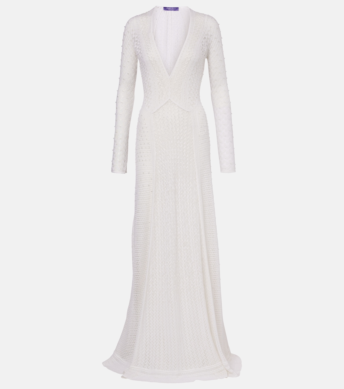 

Трикотажное платье из шелка и кашемира Ralph Lauren Collection, Lux Cream