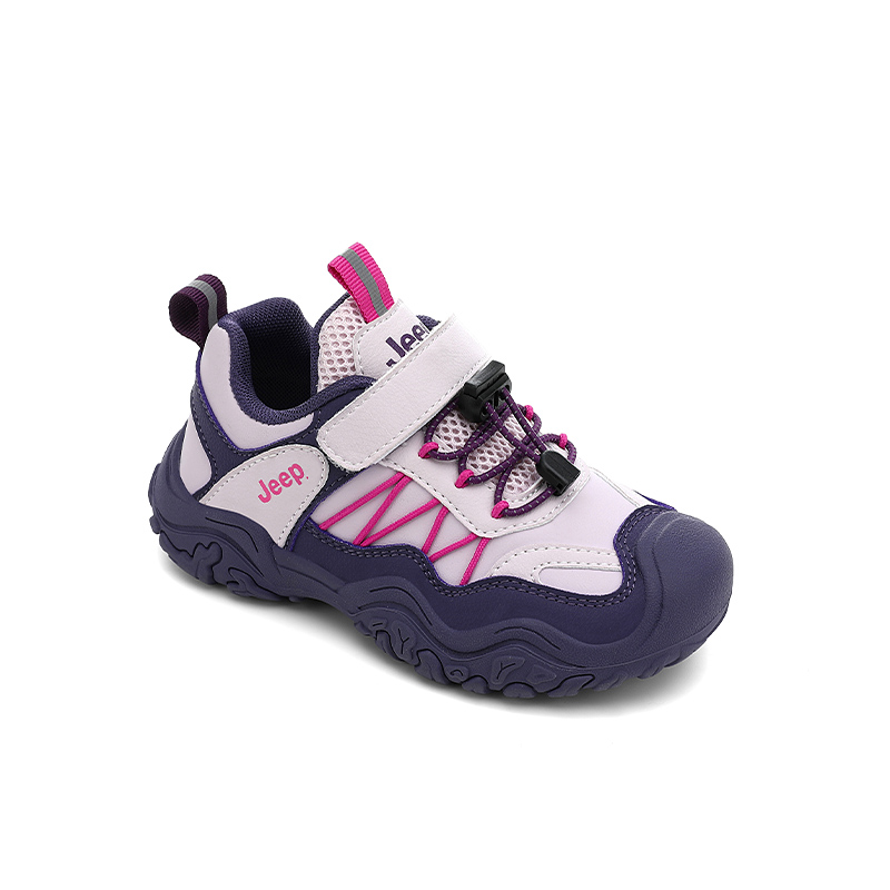 Jeep Детские баскетбольные кроссовки низкие Slip Resistant Lightweight Cushioning Pink Purple — фото 4