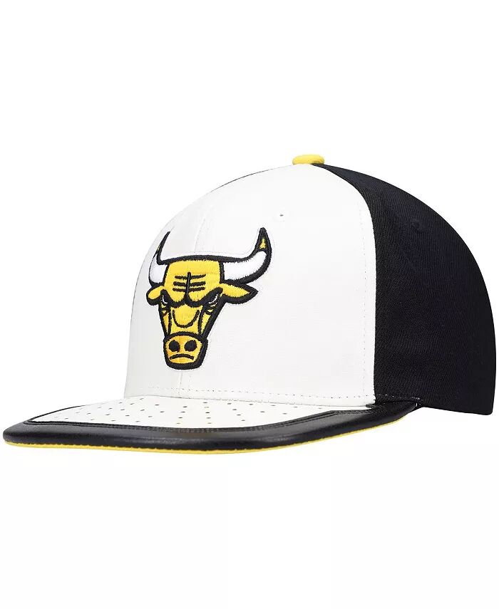 

Мужская белая/желтая бейсболка Chicago Bulls Day One Snapback Mitchell & Ness