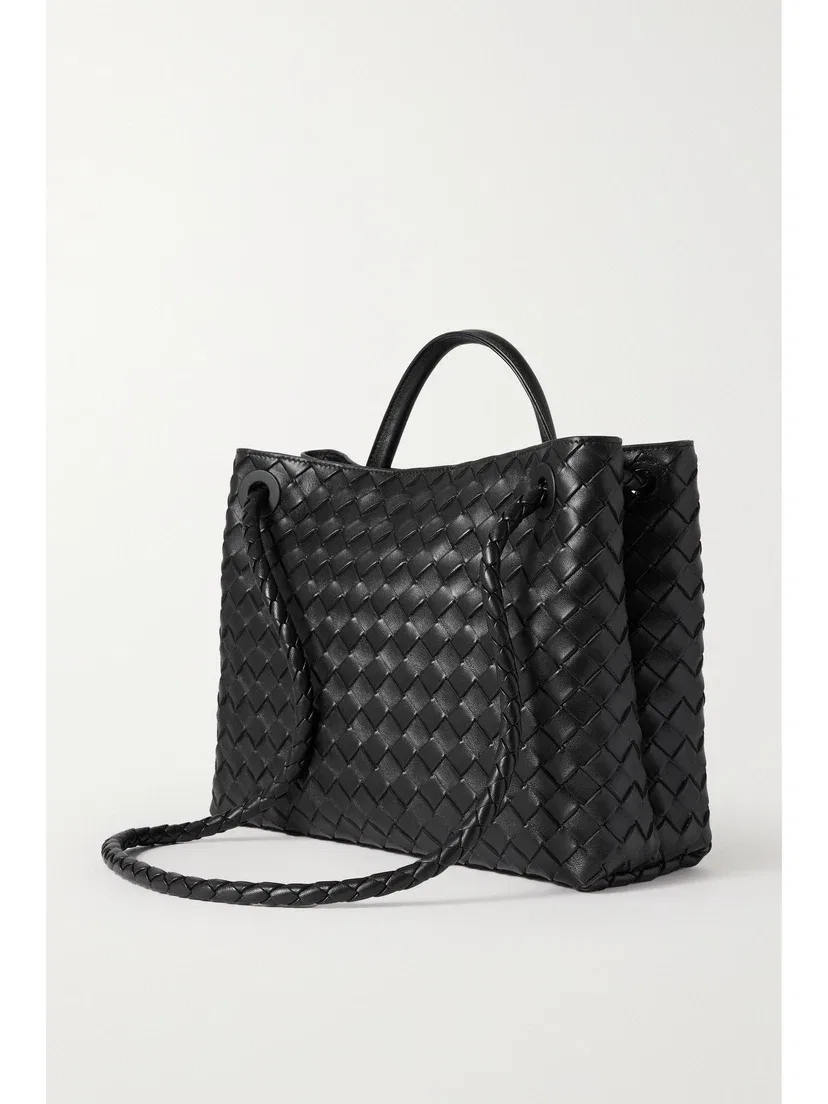 Andiamo средняя сумка-тоут из кожи Intrecciato BOTTEGA VENETA, черный — фото 3