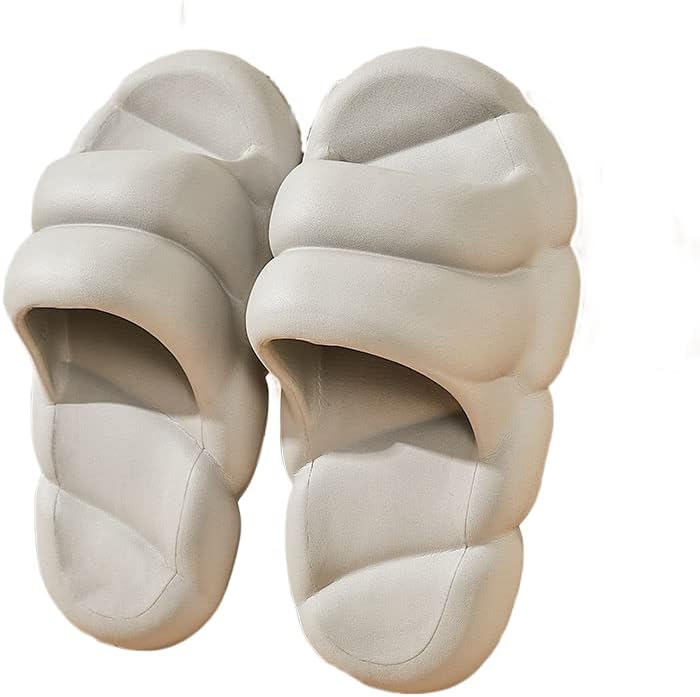 

Тапочки Supsound для женщин и мужчин, Тапочки-подушки для ванной, Очень удобные, С толстым мягким подошвой, серый