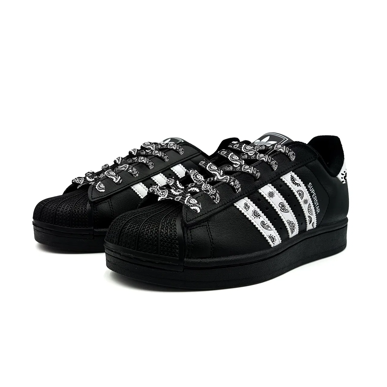 Кроссовки для скейтбординга Superstar 2 Adidas Originals черно-белые — фото 4