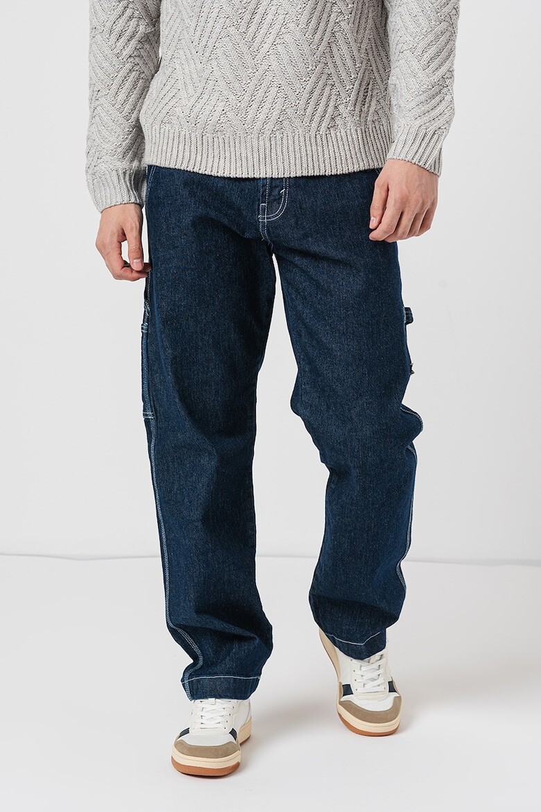 

Прямые джинсы с боковыми карманами Denim Project, синий