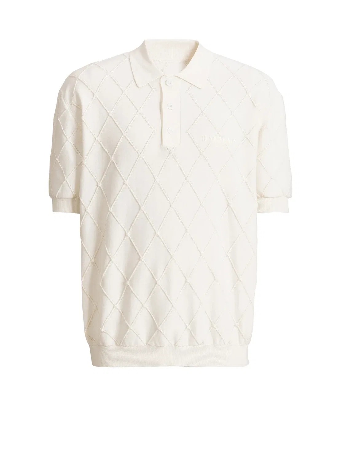 BALMAIN винтажное вязаное поло, белый