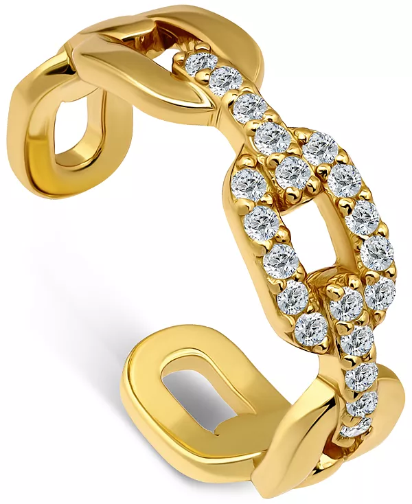 

Регулируемое кольцо для пальца ноги с кубическим цирконием из стерлингового серебра (также из стерлингового серебра с 18-каратным золотым покрытием), эксклюзивно в Macy's Giani Bernini, gold