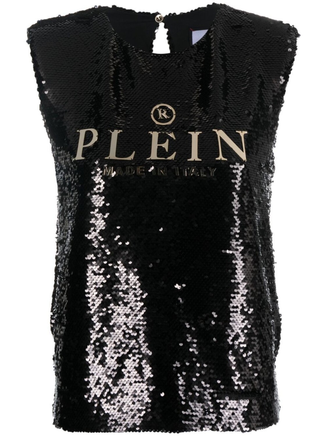 

Блузка без рукавов с пайетками Philipp Plein, черный