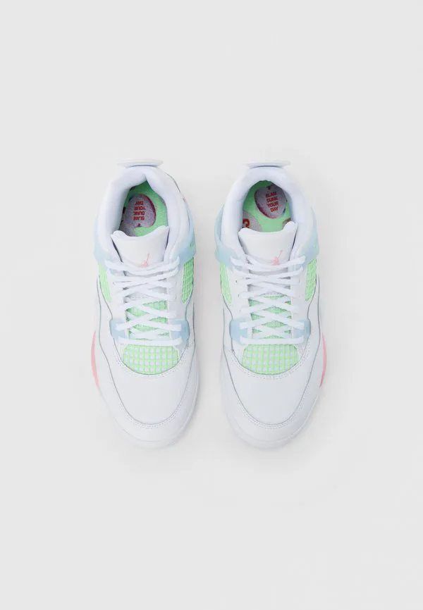 Кроссовки jordan 4 retro унисекс с высоким верхом Jordan, White/Soft Pink/Half Blue/Vapor Green — фото 4