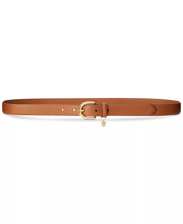 

Женский кожаный ремень Charm Crosshatch Lauren Ralph Lauren, коричневый
