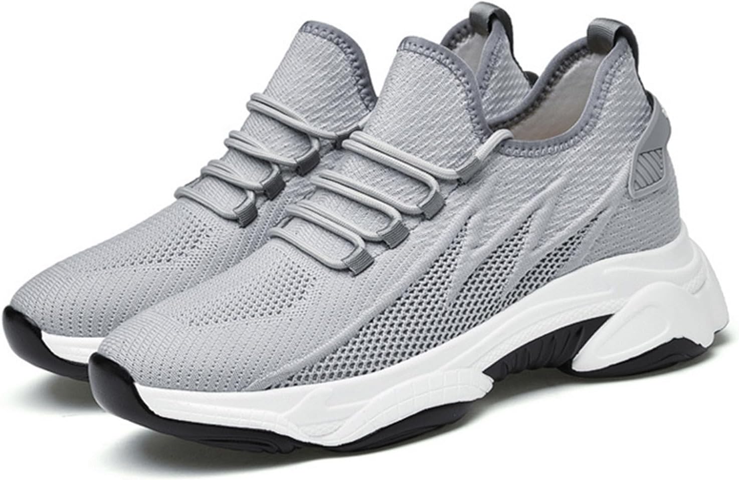 

Кроссовки Tallure для женщин и мужчин, с секретным увеличением роста на 10 см, ортопедическая поддержка свода стопы, дышащая сетка, обувь на каждый день, легко надеваются, нескользящие для бега и походов, с амортизированной подошвой Generic, сер...