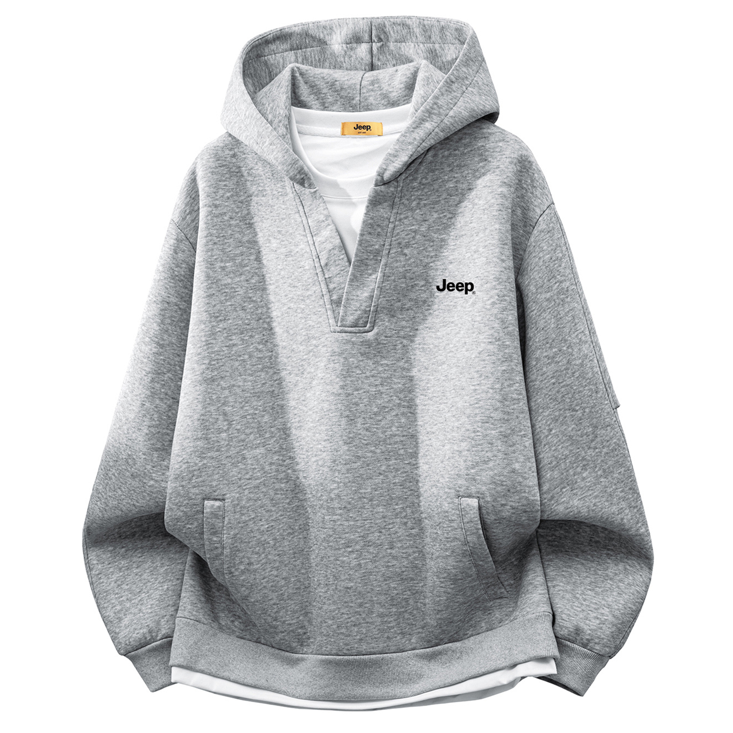

Толстовка Unisex Hooded Moderate Jeep, mist серый[thickened and fleece-lined]