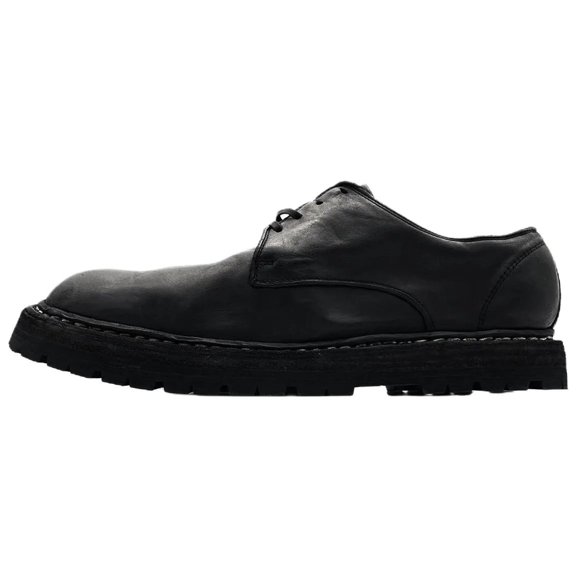 GUIDI Кожаные повседневные туфли 9920VN из конской кожи мужские черные