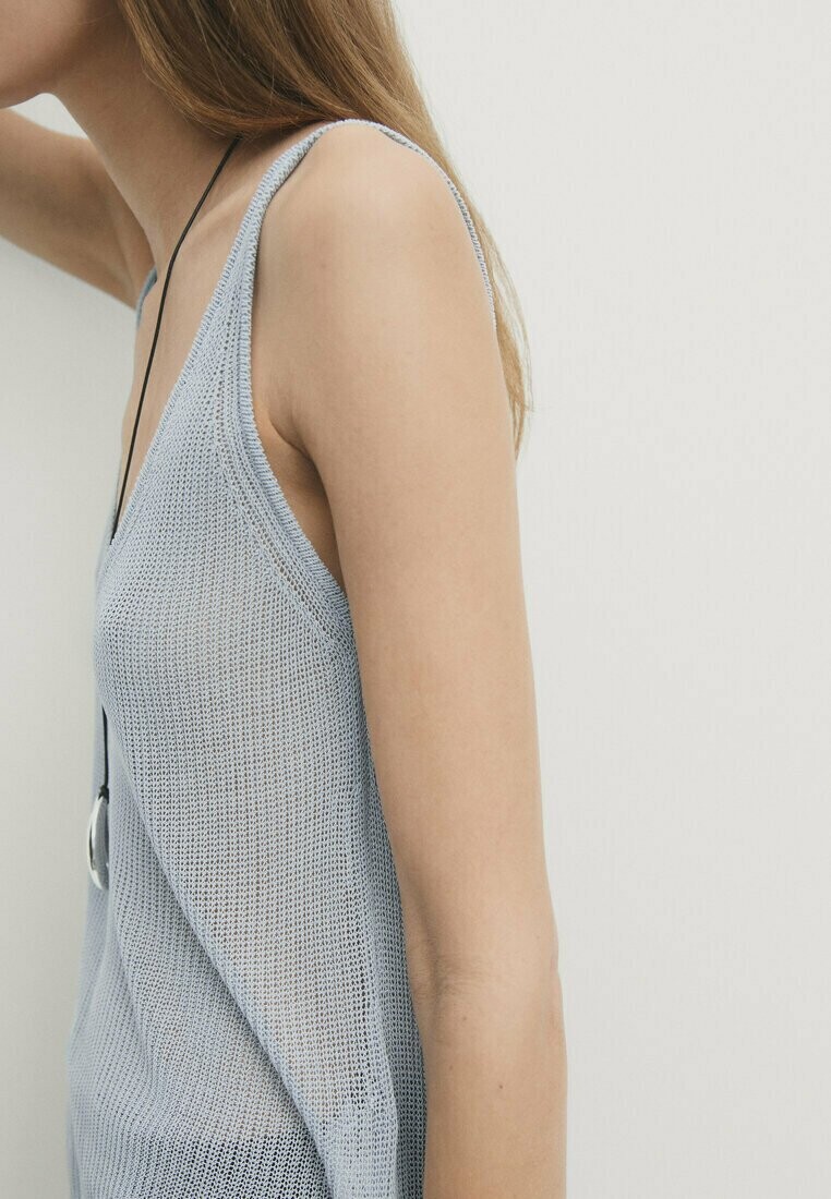 

Топ Strappy Neckline Massimo Dutti, небесный