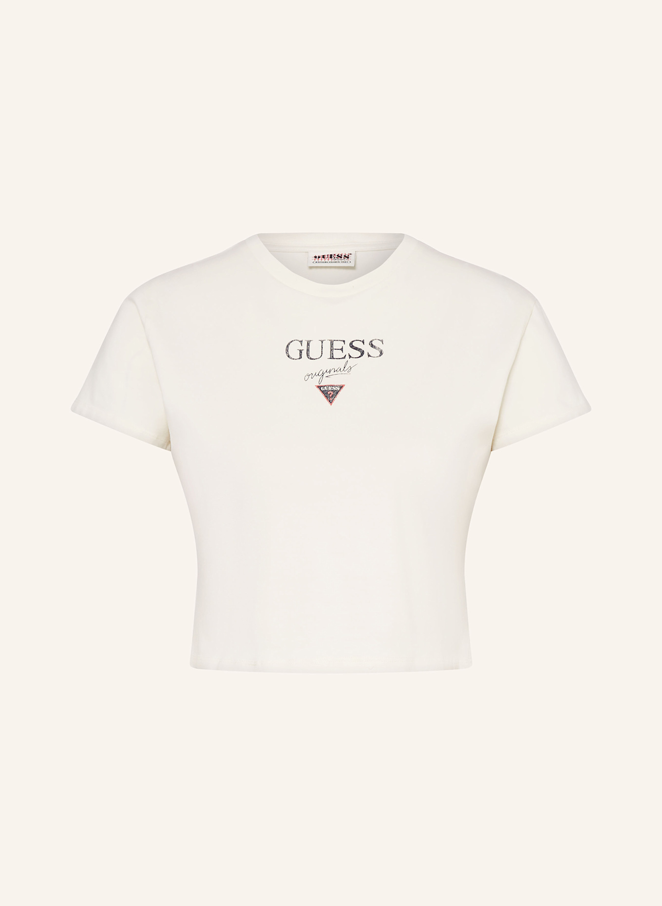 

Укороченная рубашка go vintage baker Guess Jeans, экрю