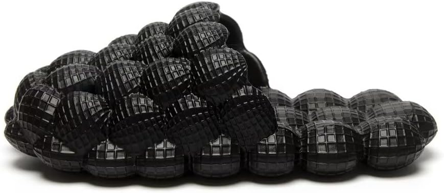 

Детские шлепанцы Cheval унисекс с пузырьками, массажные тапочки в виде мячей для гольфа, забавные тапочки с пузырьками в форме личи для спа, спальни, спортзала, душа, пляжа, ванны, черный