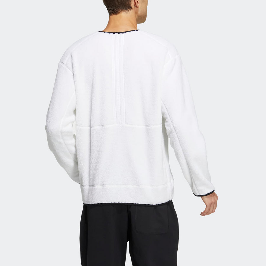 Худи adidas Fleece Crew Sw Logo, белый — фото 3