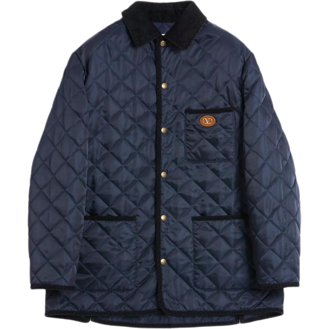 

Valentino Куртка с логотипом V и стёганой отделкой, Marine Blue