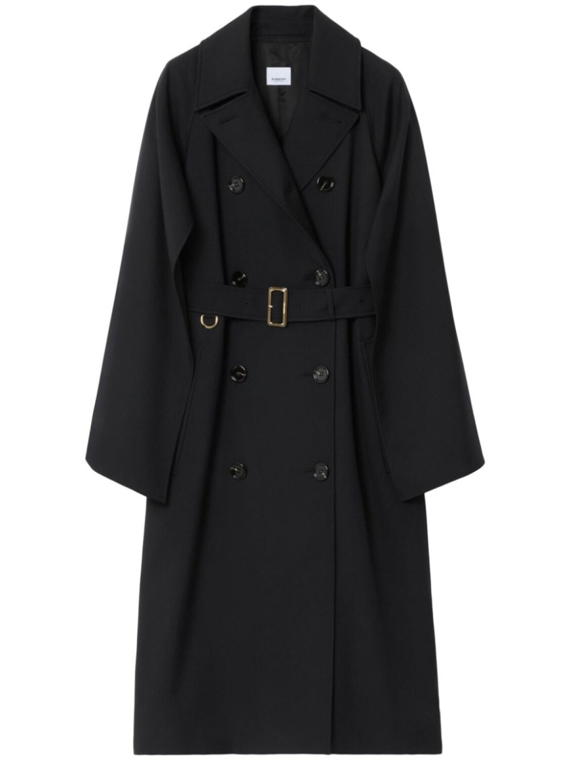 

Burberry двубортное пальто с поясом, черный