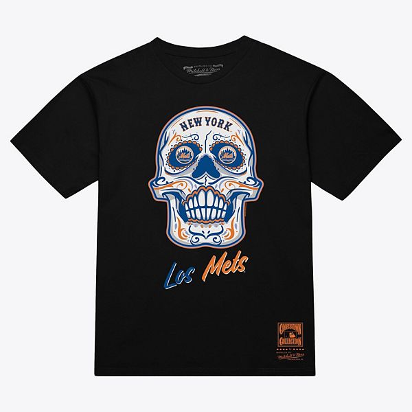 

Женская черная футболка Boxy New York Mets Sugar Skull Mitchell & Ness, Черный, Женская черная футболка Boxy New York Mets Sugar Skull Mitchell & Ness