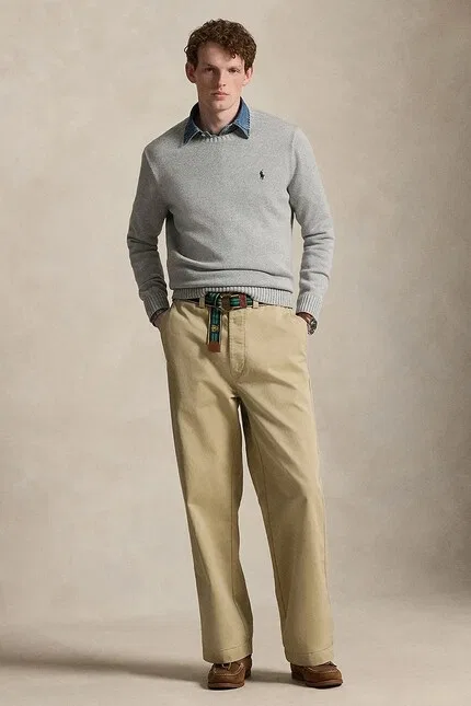 Свитер с круглым вырезом модель 710810846004 Polo Ralph Lauren, серый — фото 3