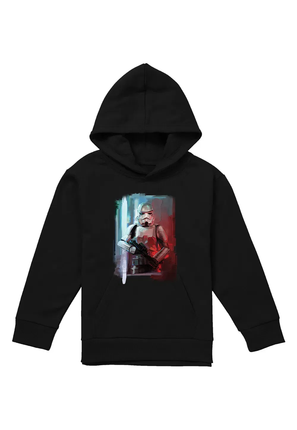 Детский худи с принтом Obi-Wan Kenobi и штурмовиком, Disney, черный — фото 4